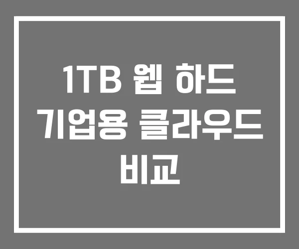 1TB 웹 하드 기업용 클라우드 비교 1TB 웹 하드 기업용 클라우드 비교