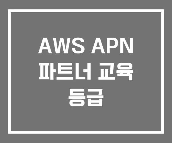 AWS APN 파트너 교육 등급