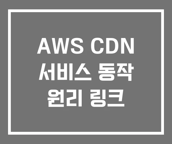 AWS CDN 서비스 동작 원리 링크
