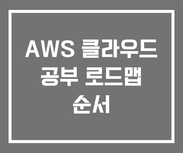 AWS 클라우드 공부 로드맵 순서 AWS 클라우드 공부 로드맵 순서
