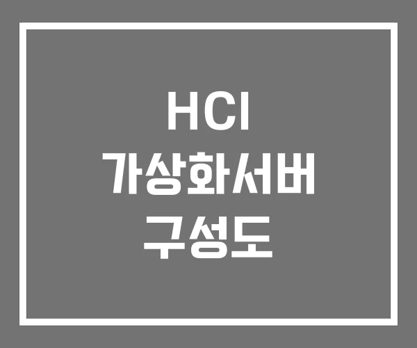 HCI 가상화서버 구성도