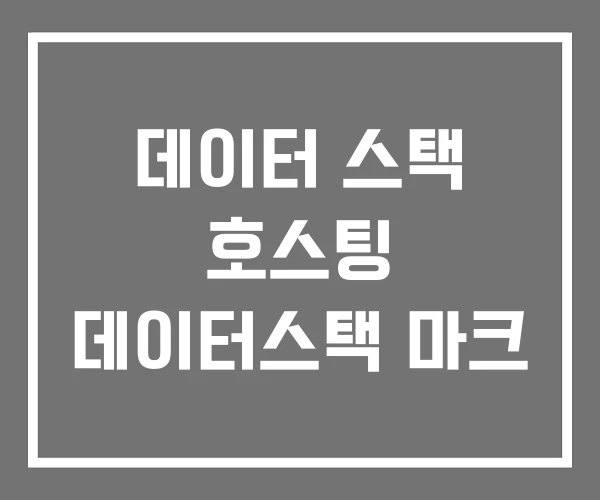 데이터 스택 호스팅 데이터스택 마크