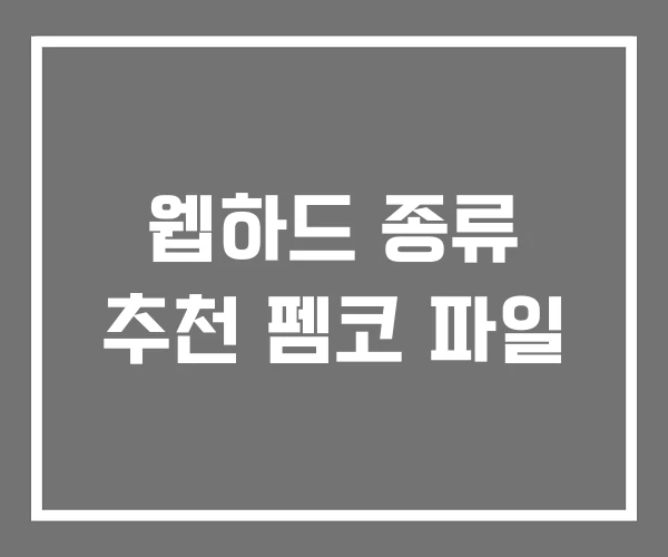 웹하드 종류 추천 펨코 파일