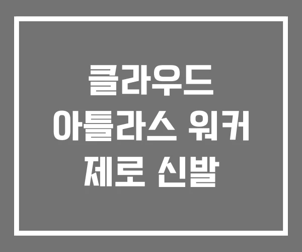 클라우드 아틀라스 워커 제로 신발