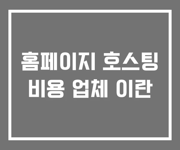 홈페이지 호스팅 비용 업체 이란
