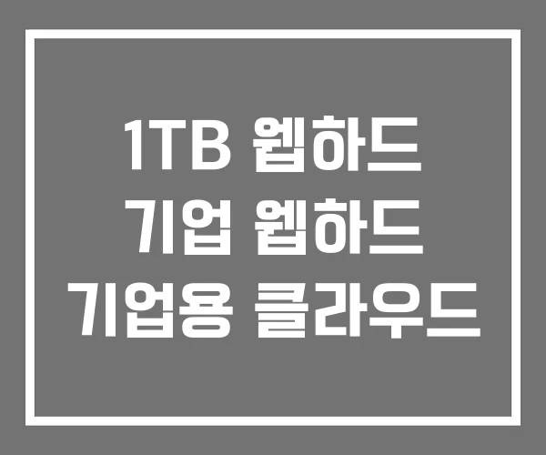 1TB 웹하드 기업 웹하드 기업용 클라우드
