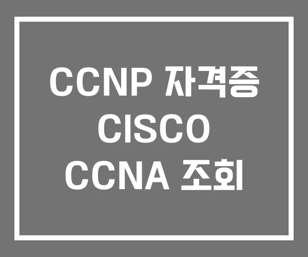 CCNP 자격증 CISCO CCNA 조회 CCNP 자격증 CISCO CCNA 조회