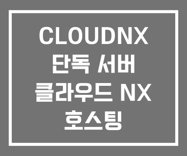 CLOUDNX 단독 서버 클라우드 NX 호스팅 CLOUDNX 단독 서버 클라우드 NX 호스팅