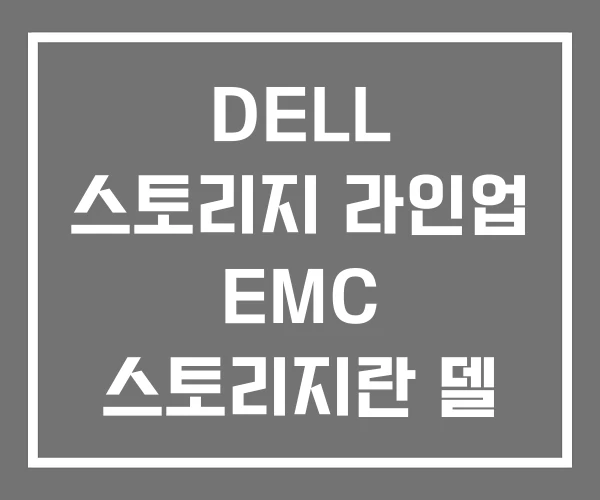 DELL 스토리지 라인업 EMC 스토리지란 델 DELL 스토리지 라인업 EMC 스토리지란 델