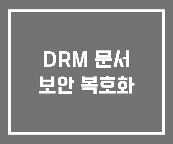 DRM 문서 보안 복호화