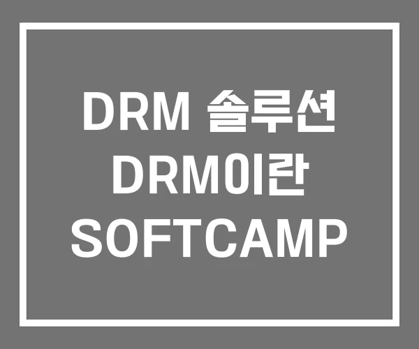 DRM 솔루션 DRM이란 SOFTCAMP DRM 솔루션 DRM이란 SOFTCAMP
