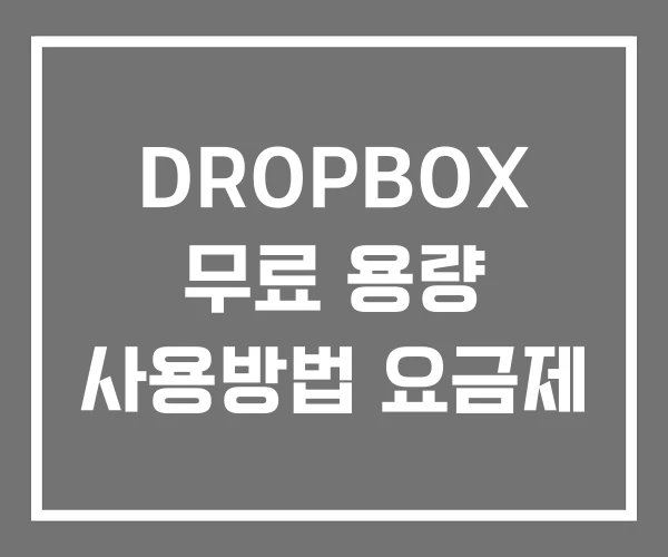 DROPBOX 무료 용량 사용방법 요금제 DROPBOX 무료 용량 사용방법 요금제
