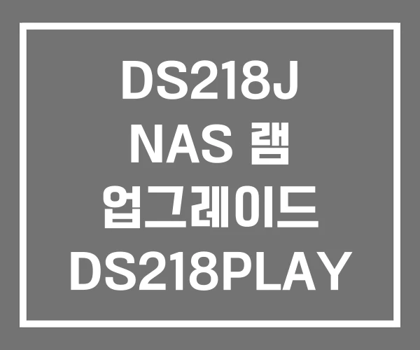 DS218J NAS 램 업그레이드 DS218PLAY