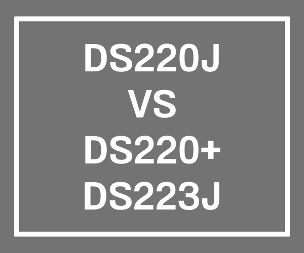 DS220J VS DS220+ DS223J 단점