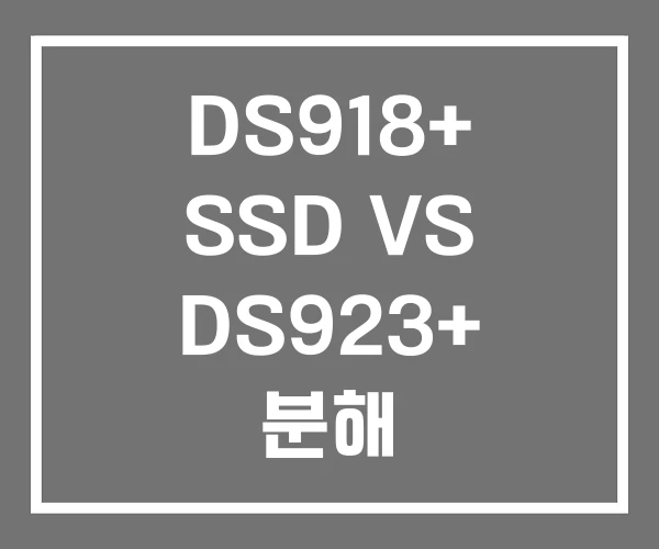 DS918+ SSD VS DS923+ 분해