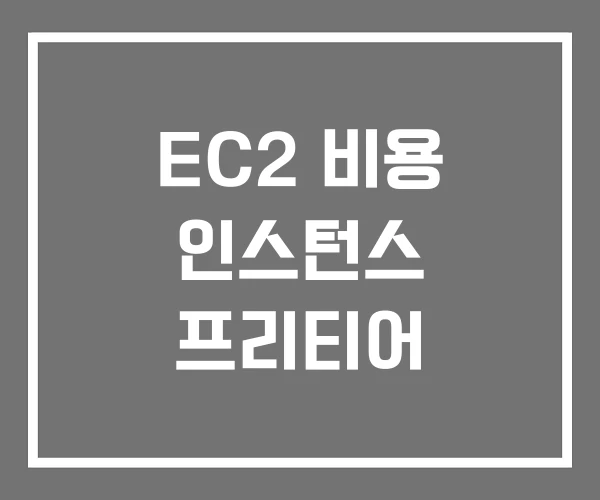 EC2 비용 인스턴스 프리티어 EC2 비용 인스턴스 프리티어