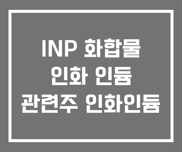INP 화합물 인화 인듐 관련주 인화인듐 INP 화합물 인화 인듐 관련주 인화인듐
