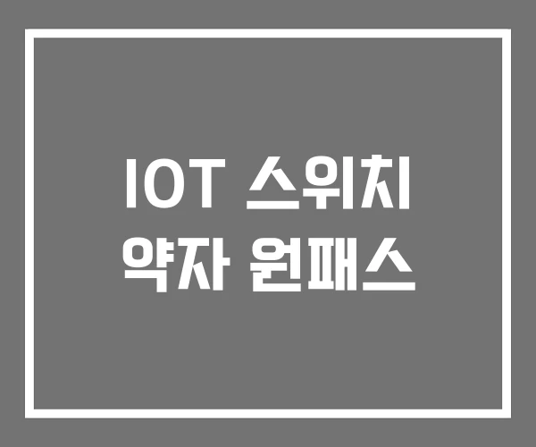 IOT 스위치 약자 원패스