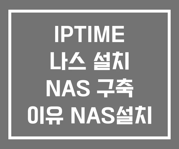 IPTIME 나스 설치 NAS 구축 이유 NAS설치 IPTIME 나스 설치 NAS 구축 이유 NAS설치