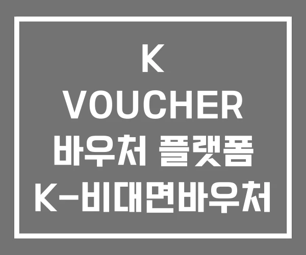 K VOUCHER 바우처 플랫폼 K-비대면바우처
