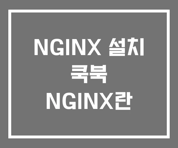 NGINX 설치 쿡북 NGINX란 NGINX 설치 쿡북 NGINX란