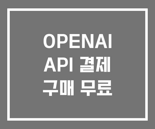OPENAI API 결제 구매 무료 OPENAI API 결제 구매 무료