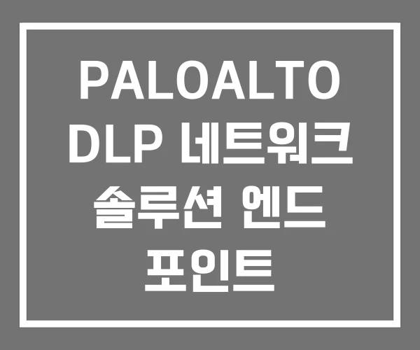 PALOALTO DLP 네트워크 솔루션 엔드 포인트 PALOALTO DLP 네트워크 솔루션 엔드 포인트