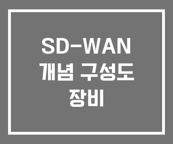 SD-WAN 개념 구성도 장비 SD-WAN 개념 구성도 장비