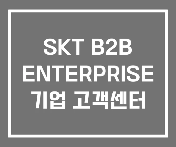 SKT B2B ENTERPRISE 기업 고객센터