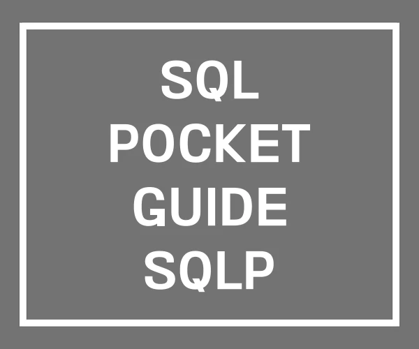 SQL POCKET GUIDE SQLP SQLD 차이
