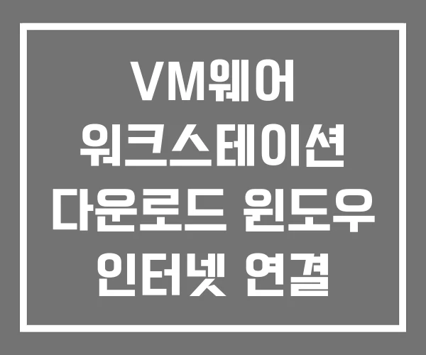 VM웨어 워크스테이션 다운로드 윈도우 인터넷 연결 안됨 VM웨어 워크스테이션 다운로드 윈도우 인터넷 연결 안됨