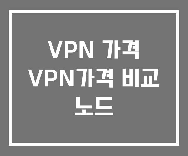 VPN 가격 VPN가격 비교 노드