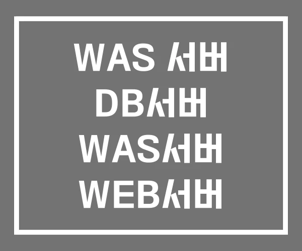 WAS 서버 DB서버 WAS서버 WEB서버