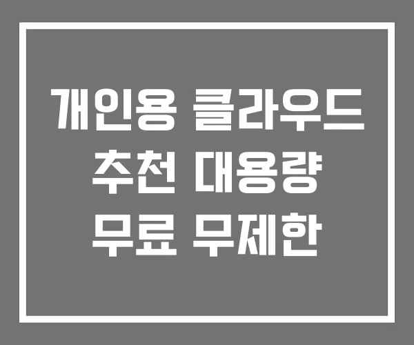 개인용 클라우드 추천 대용량 무료 무제한 개인용 클라우드 추천 대용량 무료 무제한