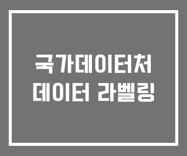 국가데이터처 데이터 라벨링