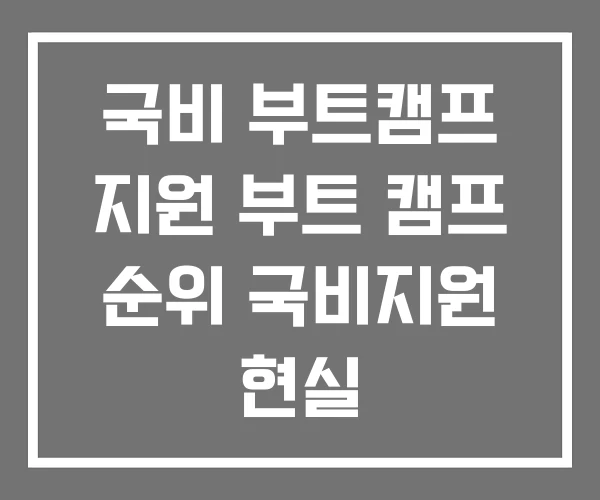 국비 부트캠프 지원 부트 캠프 순위 국비지원 현실 국비 부트캠프 지원 부트 캠프 순위 국비지원 현실