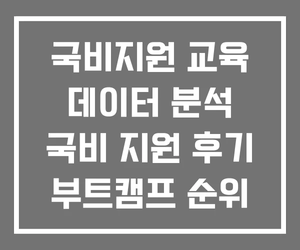 국비지원 교육 데이터 분석 국비 지원 후기 부트캠프 순위 국비지원 교육 데이터 분석 국비 지원 후기 부트캠프 순위