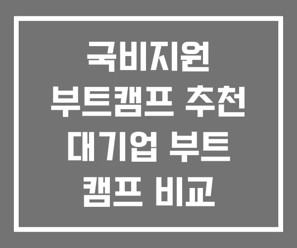 국비지원 부트캠프 추천 대기업 부트 캠프 비교 사이트 국비지원 부트캠프 추천 대기업 부트 캠프 비교 사이트