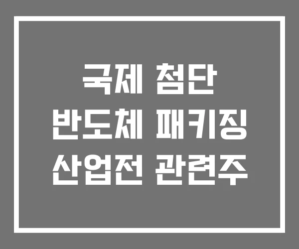 국제 첨단 반도체 패키징 산업전 관련주