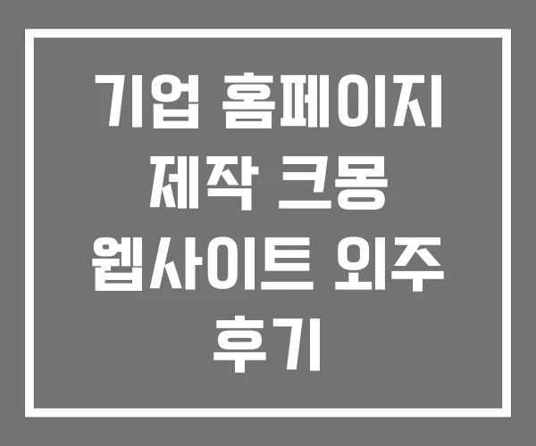 기업 홈페이지 제작 크몽 웹사이트 외주 후기 기업 홈페이지 제작 크몽 웹사이트 외주 후기