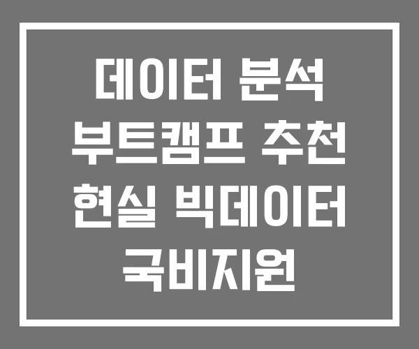 데이터 분석 부트캠프 추천 현실 빅데이터 국비지원 데이터 분석 부트캠프 추천 현실 빅데이터 국비지원
