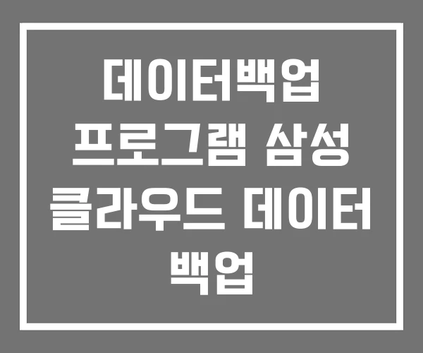데이터백업 프로그램 삼성 클라우드 데이터 백업 데이터백업 프로그램 삼성 클라우드 데이터 백업