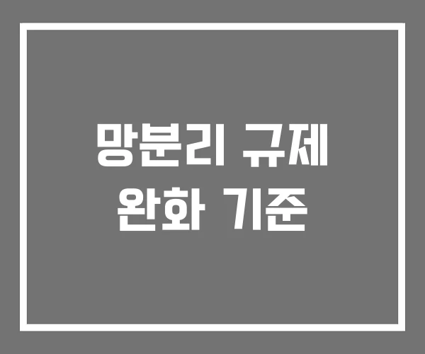 망분리 규제 완화 기준