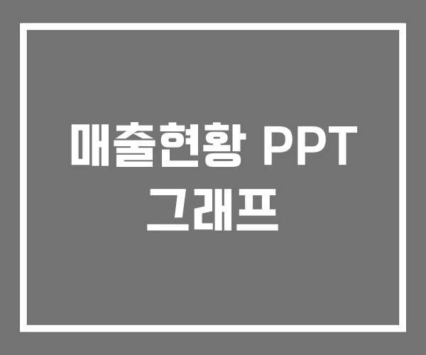 매출현황 PPT 그래프 매출현황 PPT 그래프