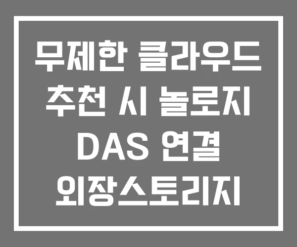 무제한 클라우드 추천 시 놀로지 DAS 연결 외장스토리지 무제한 클라우드 추천 시 놀로지 DAS 연결 외장스토리지