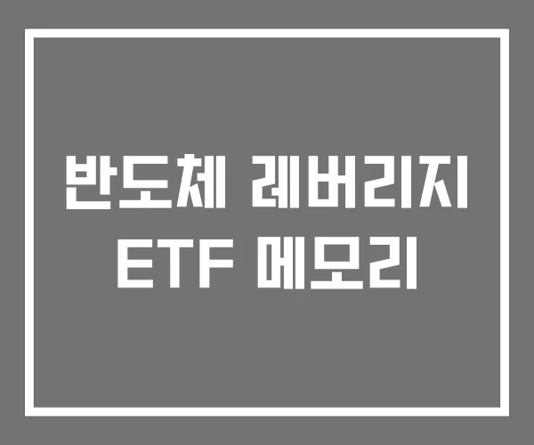 반도체 레버리지 ETF 메모리