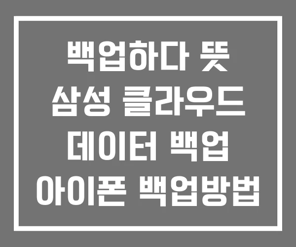 백업하다 뜻 삼성 클라우드 데이터 백업 아이폰 백업방법 백업하다 뜻 삼성 클라우드 데이터 백업 아이폰 백업방법