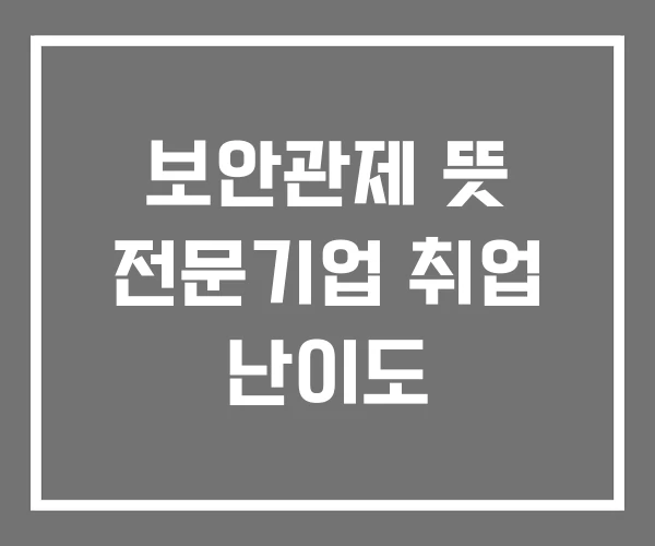 보안관제 뜻 전문기업 취업 난이도 보안관제 뜻 전문기업 취업 난이도