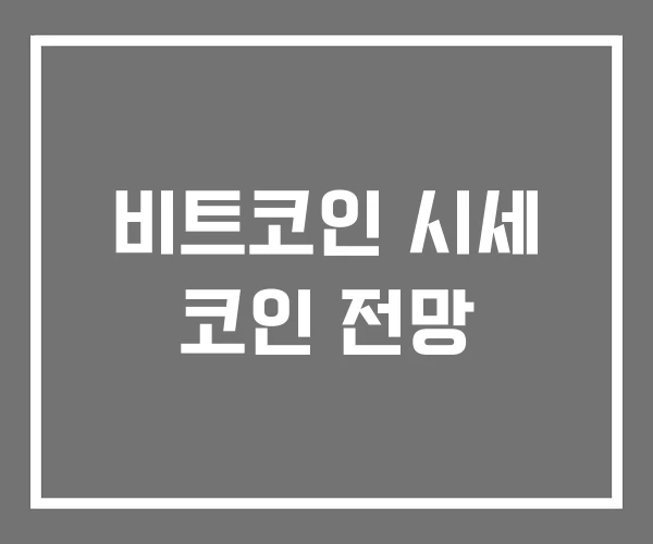 비트코인 시세 코인 전망 비트코인 시세 코인 전망