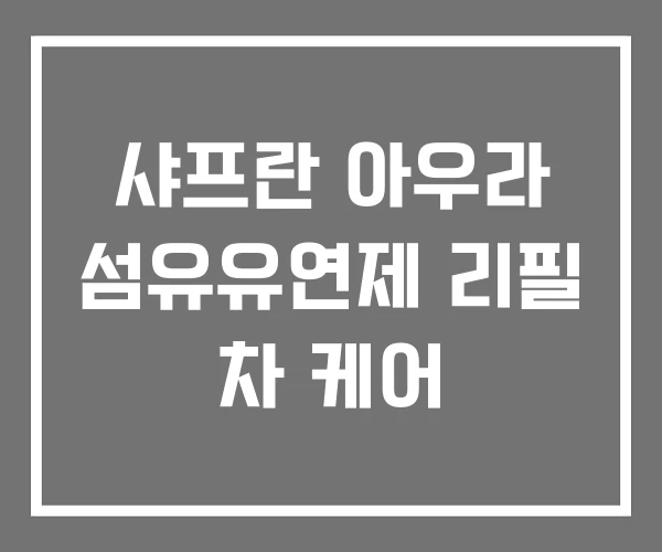 샤프란 아우라 섬유유연제 리필 차 케어